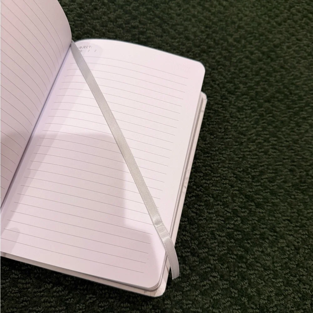 Designworks Ink Lined Journal Marble With Gold and Gold Diamond twist pen